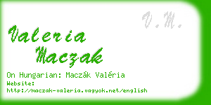 valeria maczak business card