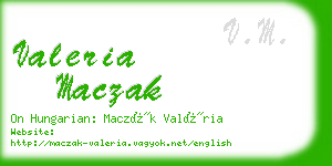 valeria maczak business card